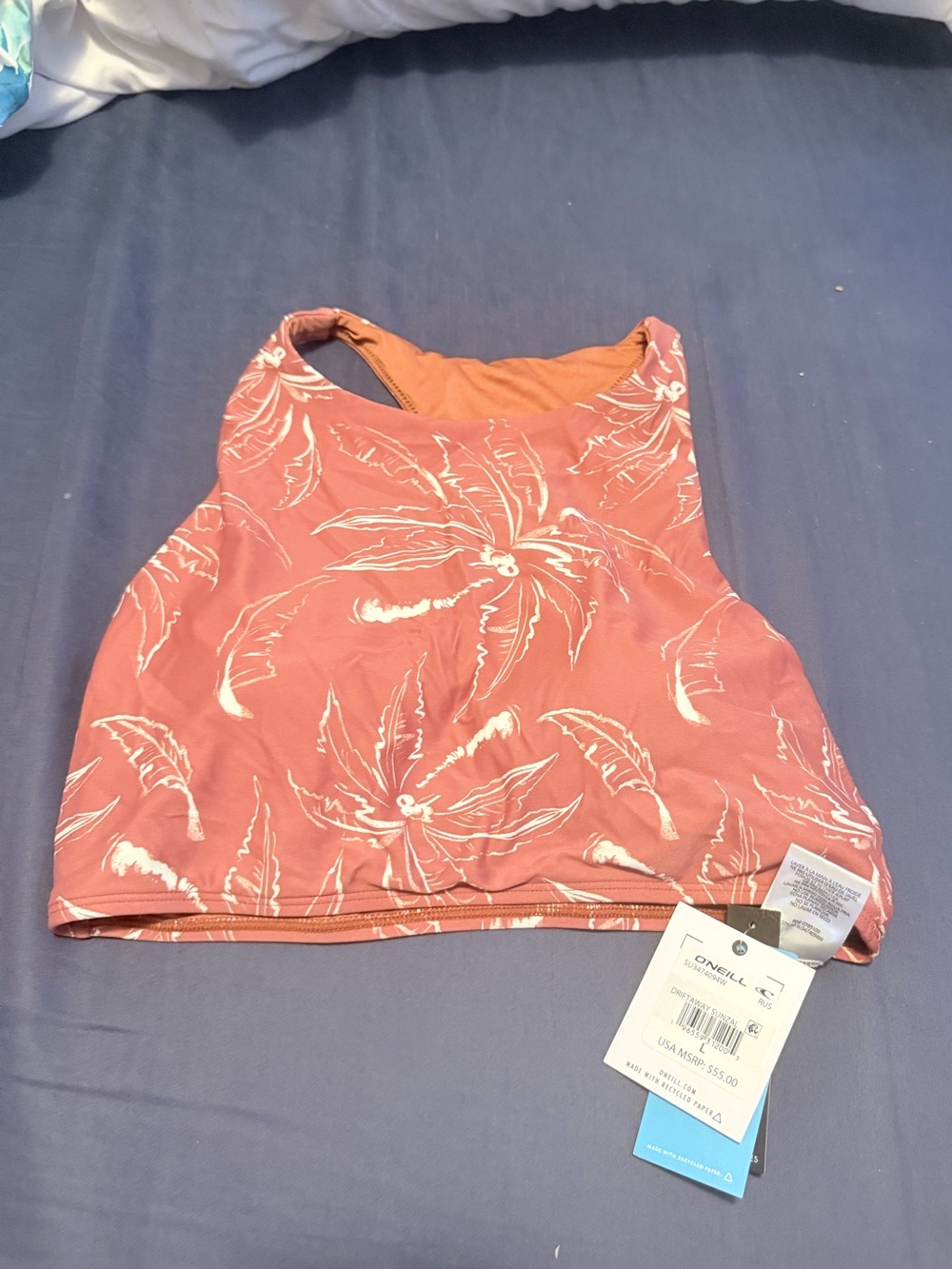 O'Neill Palm-Print High Neck Bathing Suit Too